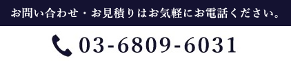 お電話でのお問い合わせ（03-6809-6031）